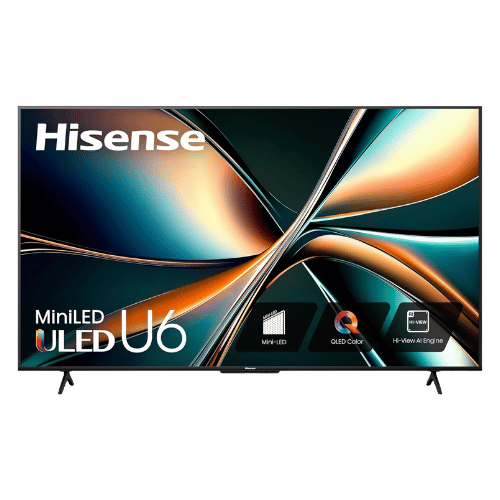 Hisense U6N Mini-LED ULED 4K Google TV (2024) - 55" / 65" / 75" / 85" - TVs - 4.3 stars