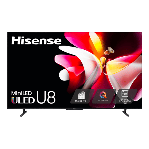 Hisense U8N Mini-LED ULED 4K Google TV (2024) - 55" / 65" / 75" / 85" / 100" - TVs - 4.2 stars